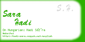 sara hadi business card